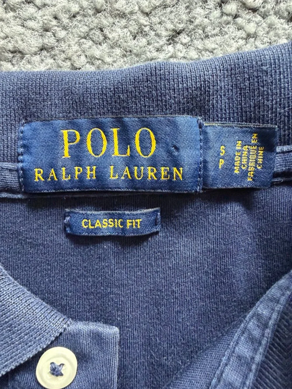 Polo Ralph Lauren Navy Blue Soft Cotton Classic Fit Polo Shirt S 170/92A